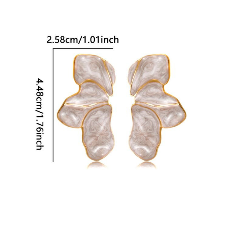 Серьги Висячие Абстрактные с синей эмалью CJR55883