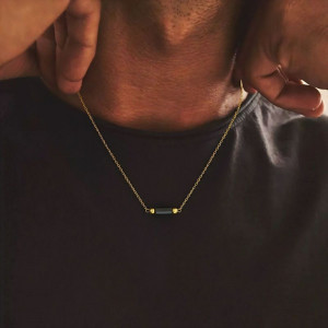 Цепочка с тонкой горизонтальной подвеской перекладиной CJT24288 Цепочка с тонкой горизонтальной подвеской перекладиной CJT24288