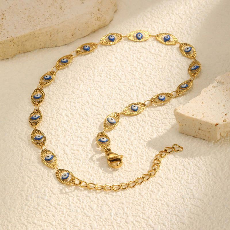 Браслет цепочка с серыми жемчужинами в контурных оправах CJM23136 Браслет цепочка с серыми жемчужинами в контурных оправах CJM23136