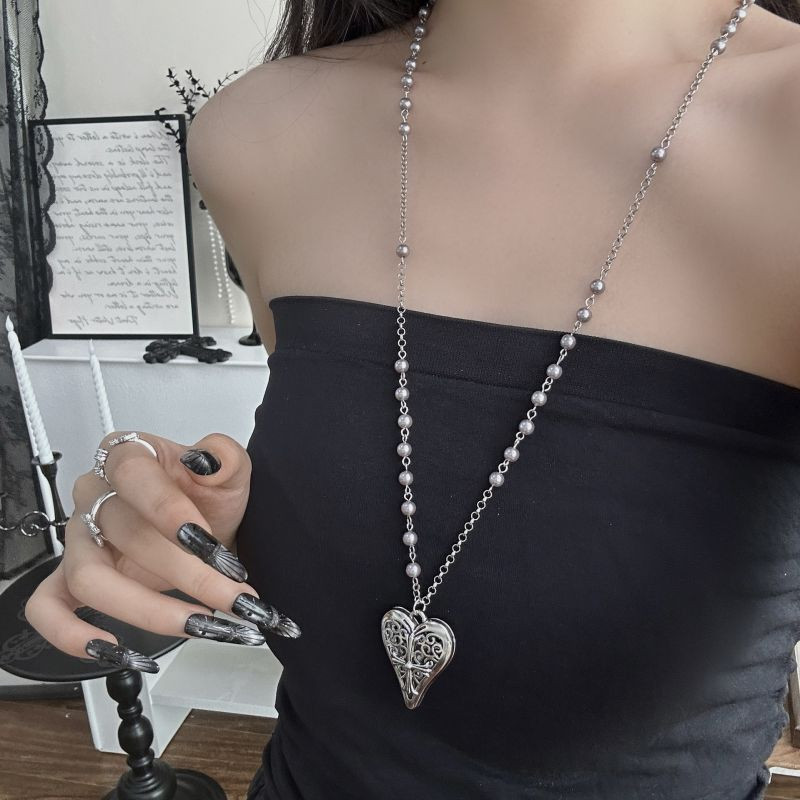Серебряное колье с сердцем CJZ44007