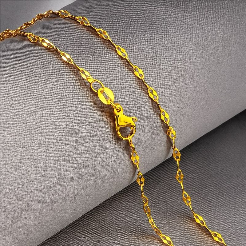 Браслет изящная цепочка с декоративными звеньями и алмазной огранкой 1J12136CJJ Браслет изящная цепочка с декоративными звеньями и алмазной огранкой 1J12136CJJ