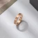 Кольцо стальное с напылением золотом и фианитами J10198(CJJ)
