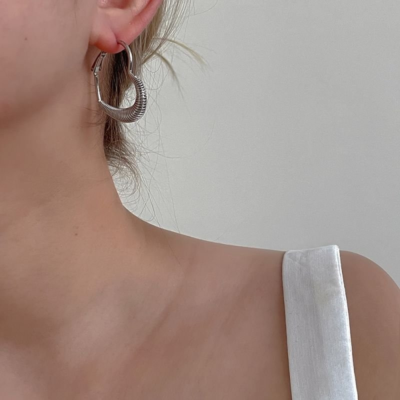 Серьги-конго «Сердца» серебро N85539