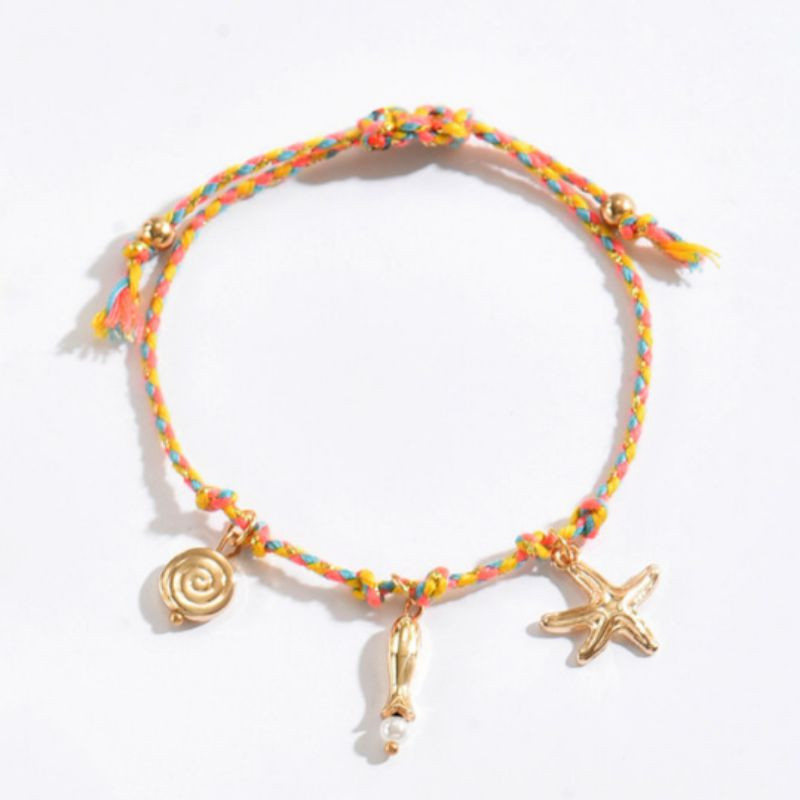 Браслет из бисера с талисманами и жемчугом CJR61367