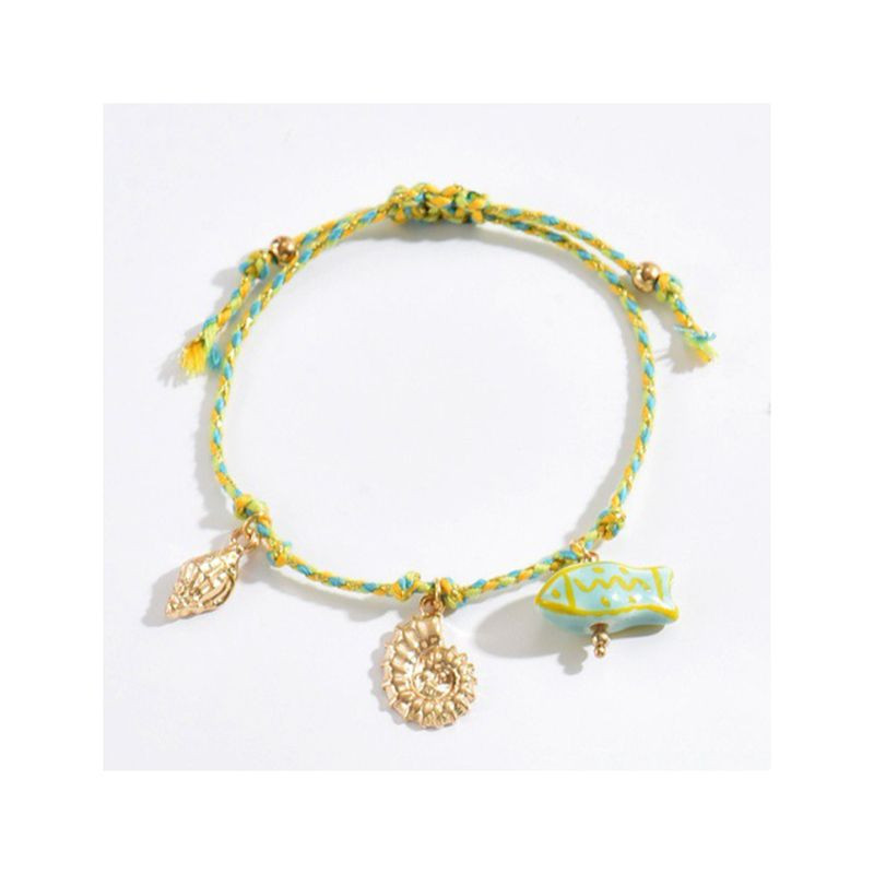 Браслет из бисера с талисманами и жемчугом CJR61367