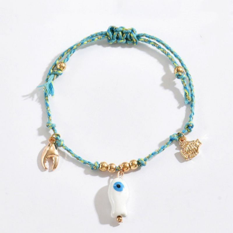 Браслет из бисера с талисманами и жемчугом CJR61367