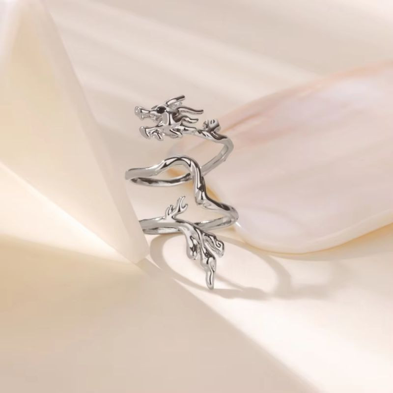 Фантазийное разомкнутое кольцо в форме изогнутой веточки CJL99083 Фантазийное разомкнутое кольцо в форме изогнутой веточки CJL99083