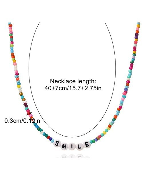 Оригинальные бусы из бисера с буквами M08739