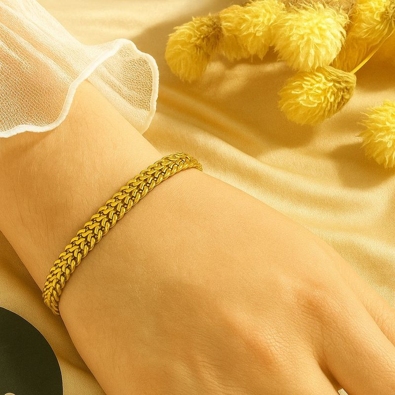 Браслет титановая сталь напыление золотом 1J12139CJJ