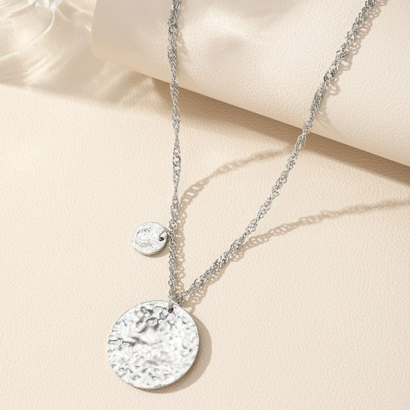 Золотистая цепочка с фактурным диском CJL77579 Золотистая цепочка с фактурным диском CJL77579