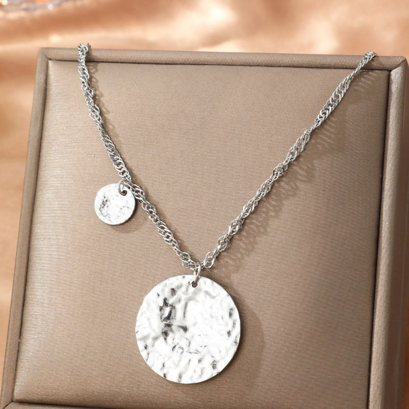 Золотистая цепочка с фактурным диском CJL77579 Золотистая цепочка с фактурным диском CJL77579