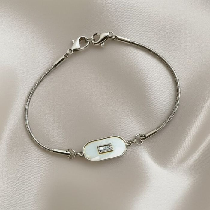 Браслет цепочка со стальной пластиной J11186CJJ Браслет цепочка со стальной пластиной J11186CJJ