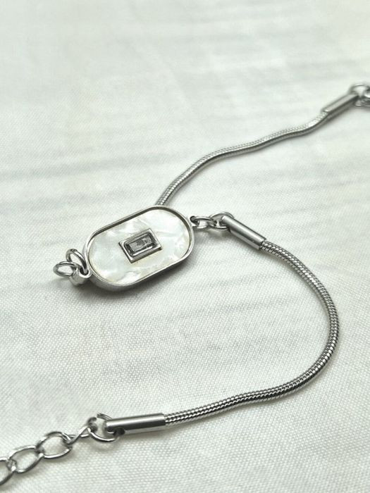 Браслет цепочка со стальной пластиной J11186CJJ Браслет цепочка со стальной пластиной J11186CJJ