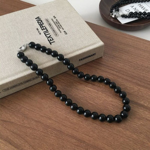 Классические бусы из черного агата J11260CJJ Классические бусы из черного агата J11260CJJ