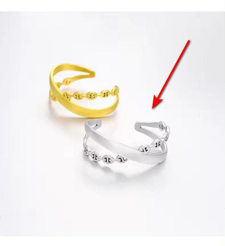 Двойное кольцо с соединительным звеном J10335CJJ