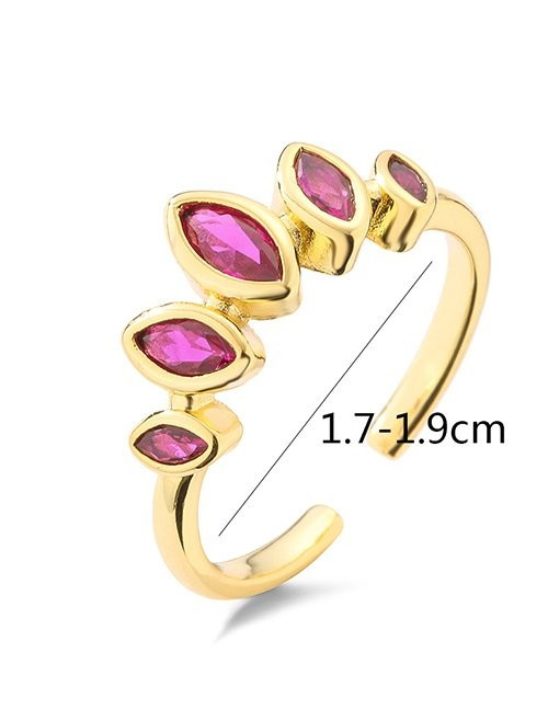 Разомкнутое кольцо с миндалевидными камнями L74674 Разомкнутое кольцо с миндалевидными камнями L74674