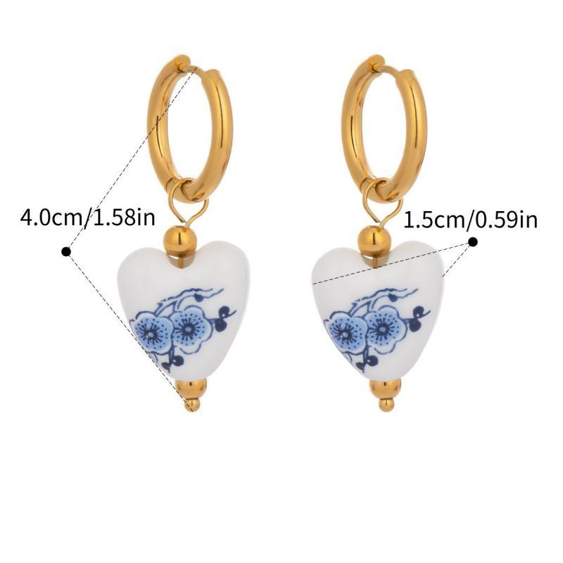 Золотистые серьги-конго с изящными цветными подвесками CJN49712