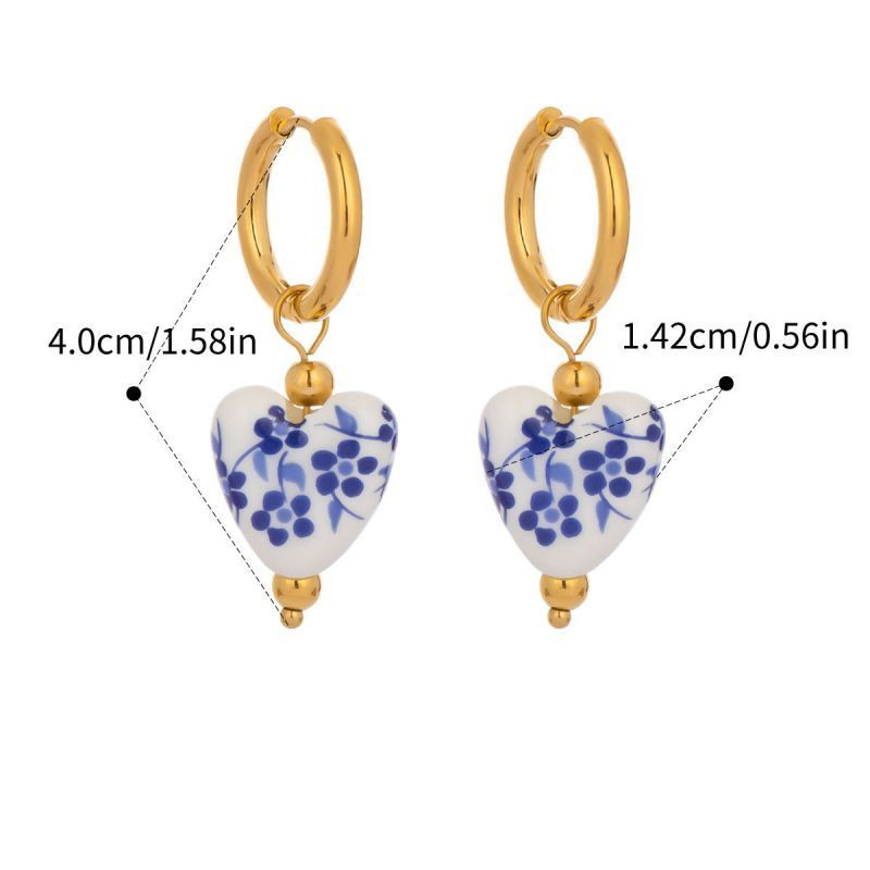 Золотистые серьги-конго с изящными цветными подвесками CJN49712