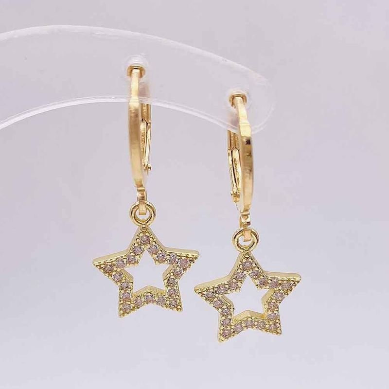 Висячие серьги с сердцами из страз CJD80010 Висячие серьги с сердцами из страз CJD80010