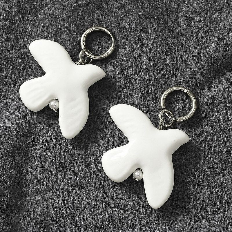 Серьги-подвески «Белые птицы» 1J11908CJJ