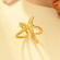 Кольцо медицинская сталь с напылением золотом морская звезда 1J12031CJJ