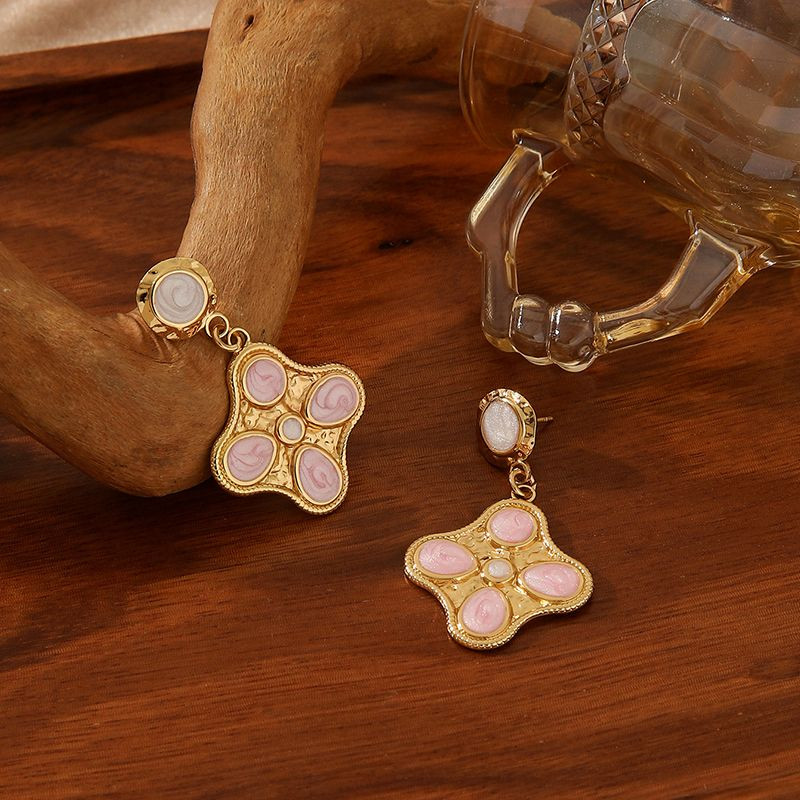 Серьги Висячие Клевер четырехцветный CJN90530