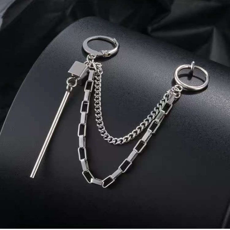 Двойной кафф с цепями в стиле панк CJH55602 Двойной кафф с цепями в стиле панк CJH55602