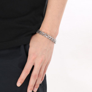 Браслет-цепочка стальной в классическом стиле CJP37868