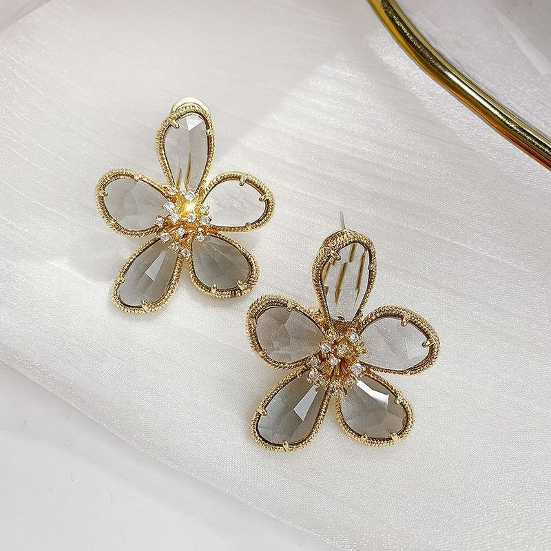 Серьги цветы ювелирный сплав 1J12358CJJ Серьги цветы ювелирный сплав 1J12358CJJ