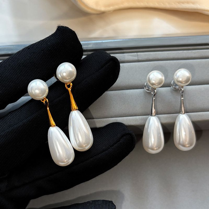 Серьги-пусеты «Жемчужная капля» классика CJP80521