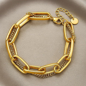 Браслет титановая сталь напыление золотом 1J12141CJJ Браслет титановая сталь напыление золотом 1J12141CJJ