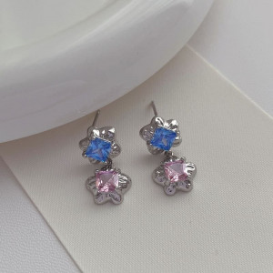 Серьги-пусеты «Цветные звезды» N85511 Серьги-пусеты «Цветные звезды» N85511