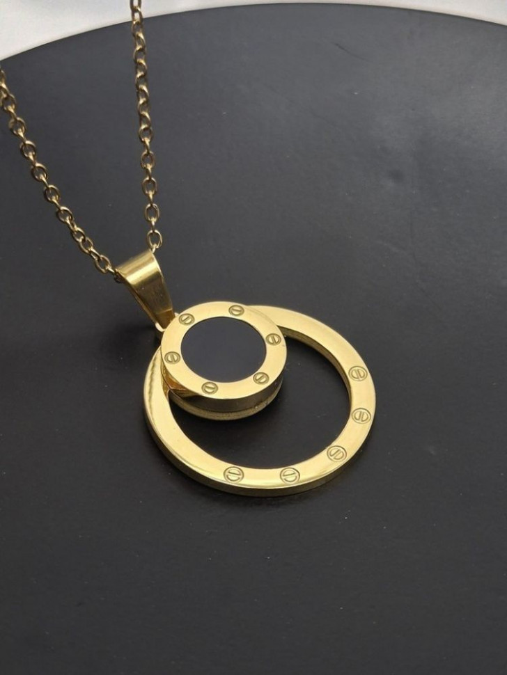 Цепочка с подвеской в форме отвертки с золотистым напылением J11350CJJ