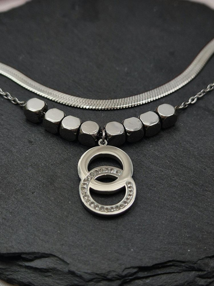 Многослойный браслет с жемчугом и звеньями J11192CJJ