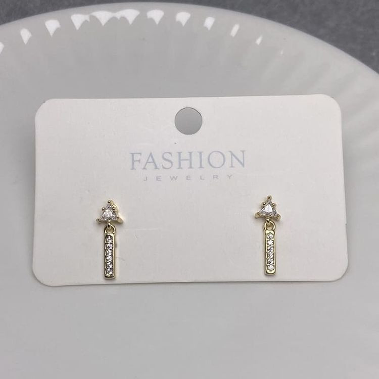 Серьги медь с напылением золотом J11017CJJ