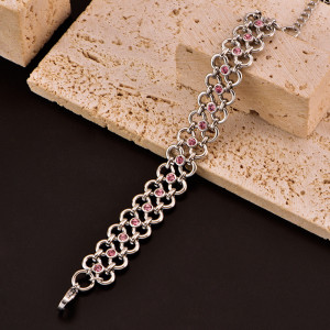 Браслет-цепочка многорядный с переплетением CJR89513