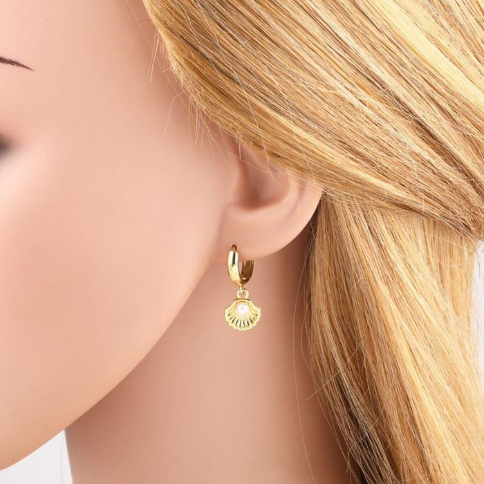Серьги-конго с подвеской Ракушка CJL20767
