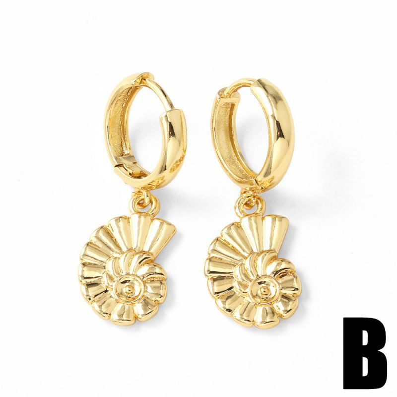 Серьги-конго с подвеской Ракушка CJL20767