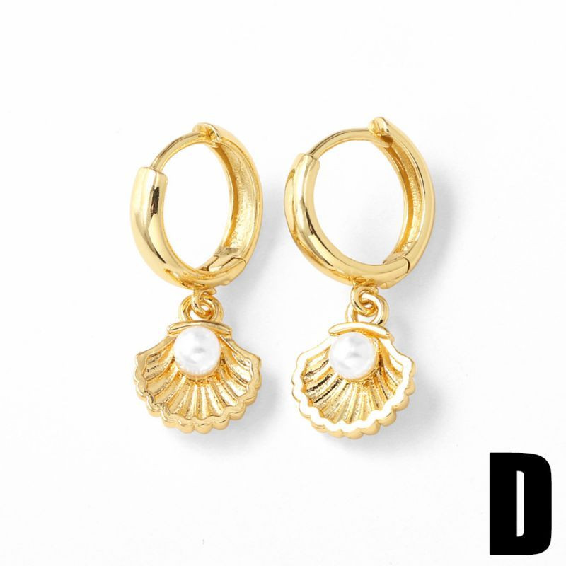 Серьги-конго с подвеской Ракушка CJL20767