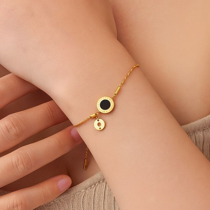 Браслет титановая сталь напыление золотом 1J12142CJJ