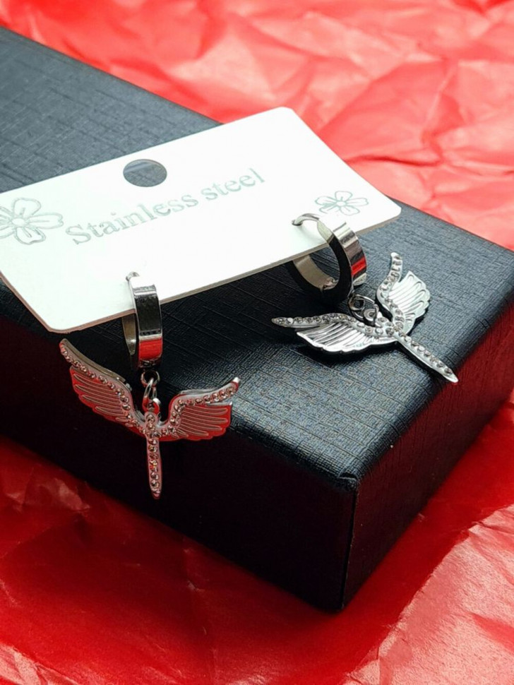 Серьги стальные скипетр J10214CJJ