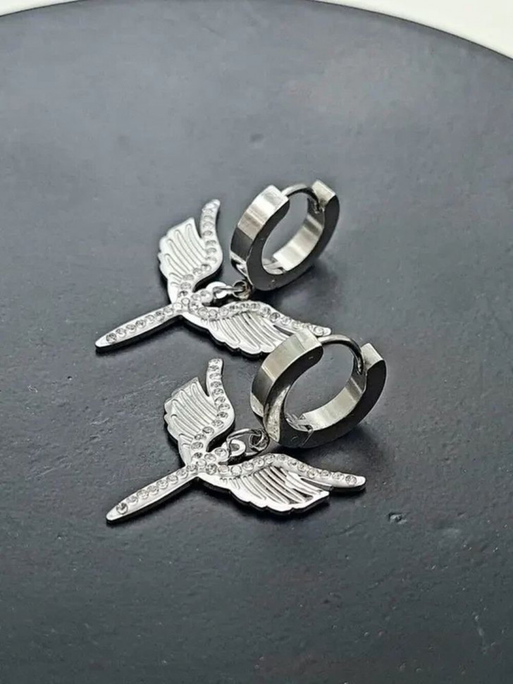 Серьги стальные скипетр J10214CJJ