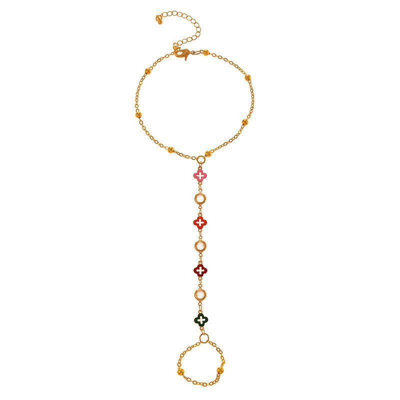 Слейв-браслет гранатовые искры на золотом фоне Слейв-браслет гранатовые искры на золотом фоне