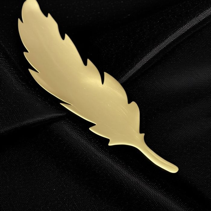 Брошь медицинская сталь с напылением золотом J11351CJJ