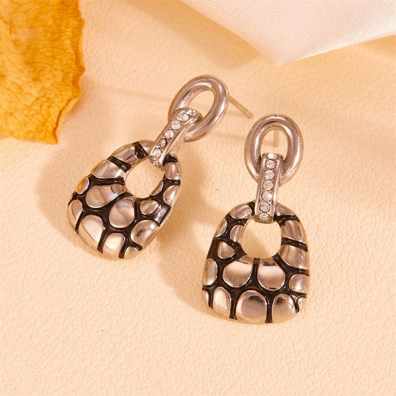 Висячие серьги Панцирь с кристаллами CJG54869 Висячие серьги Панцирь с кристаллами CJG54869