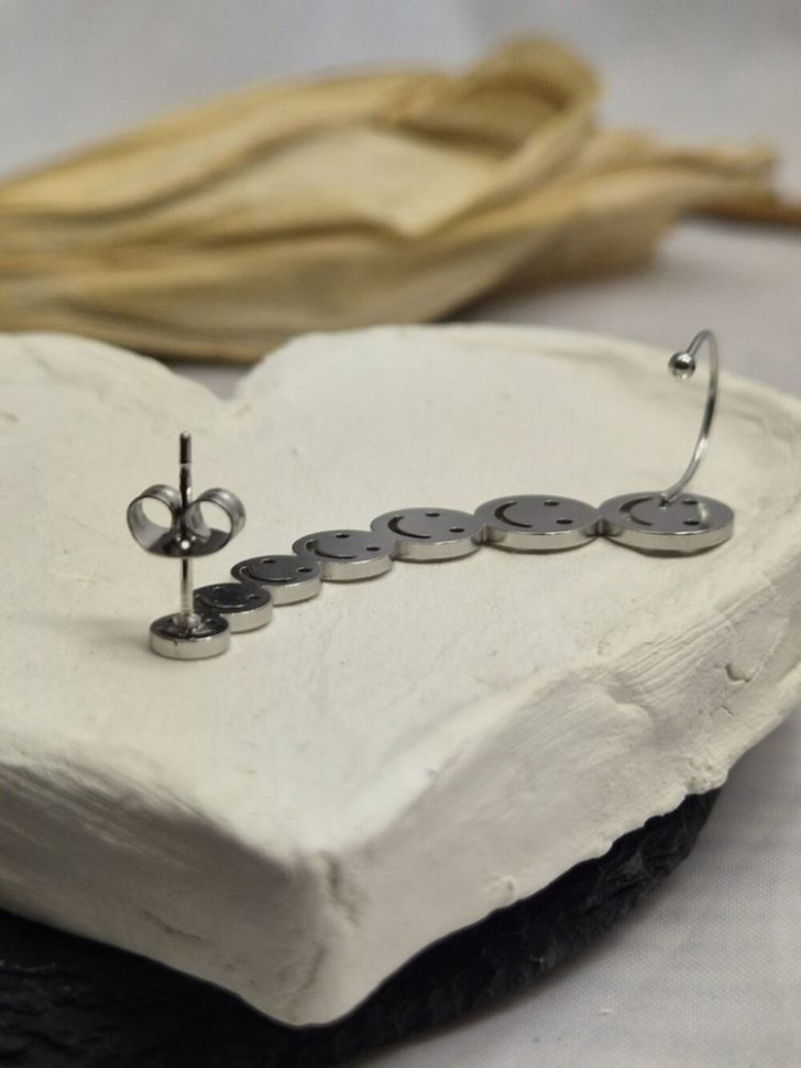 Кафф-зажим Смайлы 1J11038CJJ