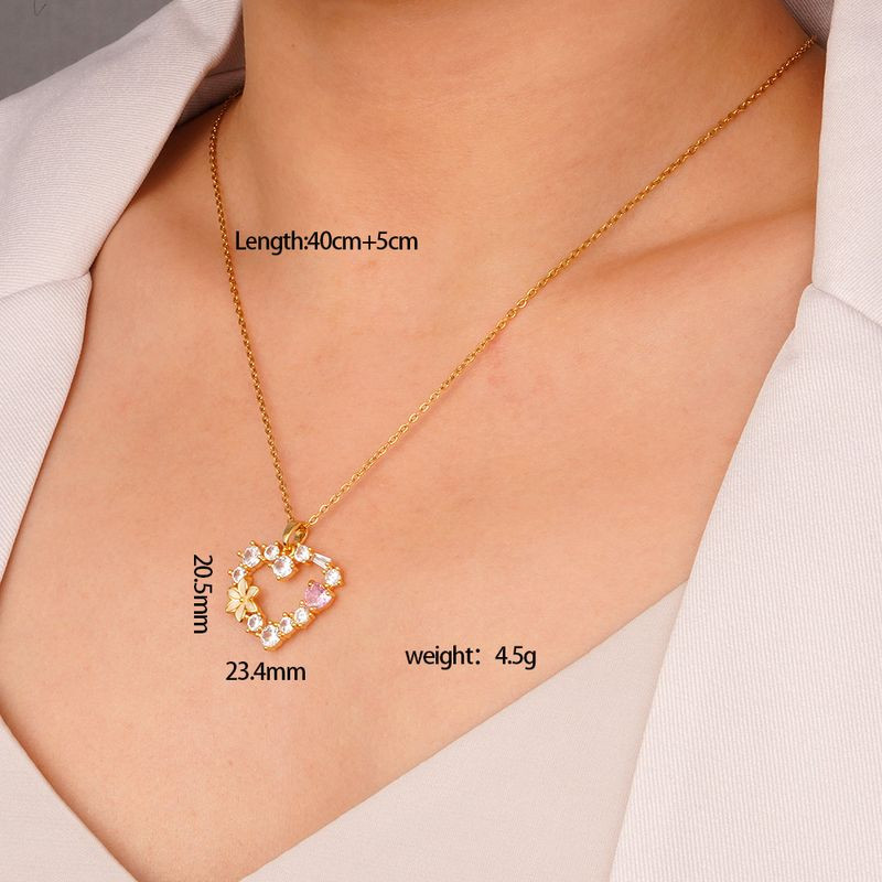 Золотистая цепочка из стали с сияющим кулоном-сердцем 1J10840CJJ Золотистая цепочка из стали с сияющим кулоном-сердцем 1J10840CJJ