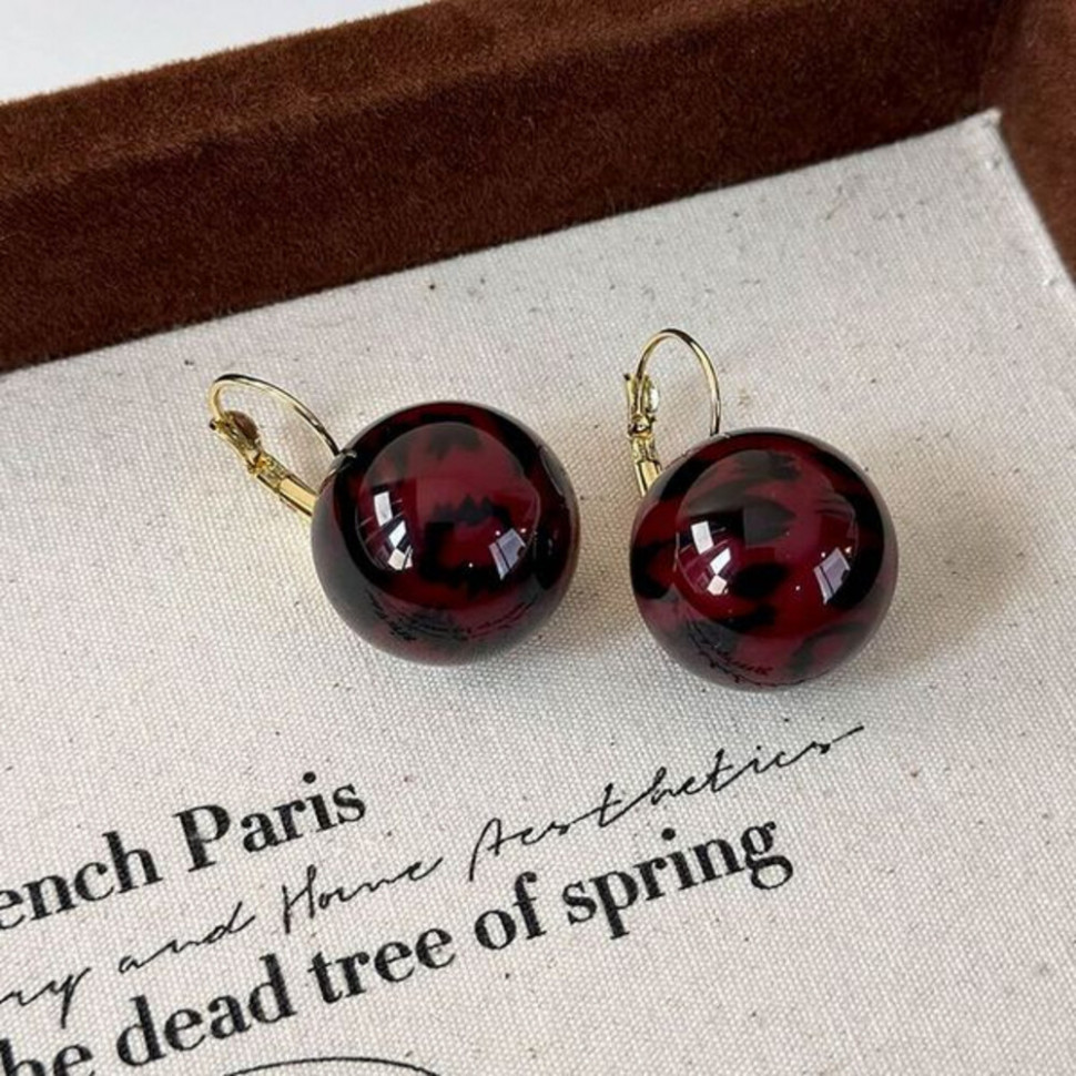 Серьги-петли с натуральными сухоцветами CJH66318