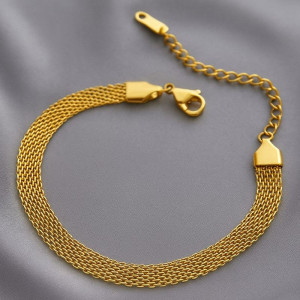 Браслет широкого фантазийного плетения с мягкой фактурой 1J12143CJJ Браслет широкого фантазийного плетения с мягкой фактурой 1J12143CJJ