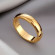 Кольцо стальное с напылением золотом обручальное J10173CJJ